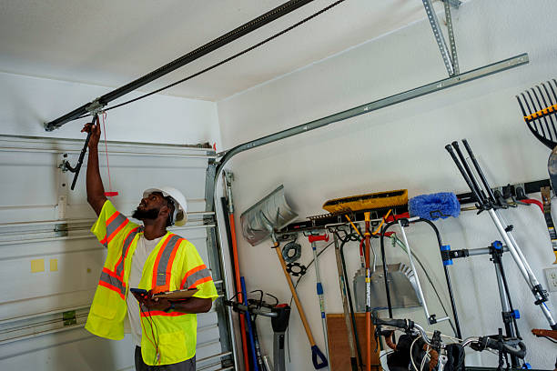 Professional Garage Door Panel Replacement technician working in Gamewell, NC